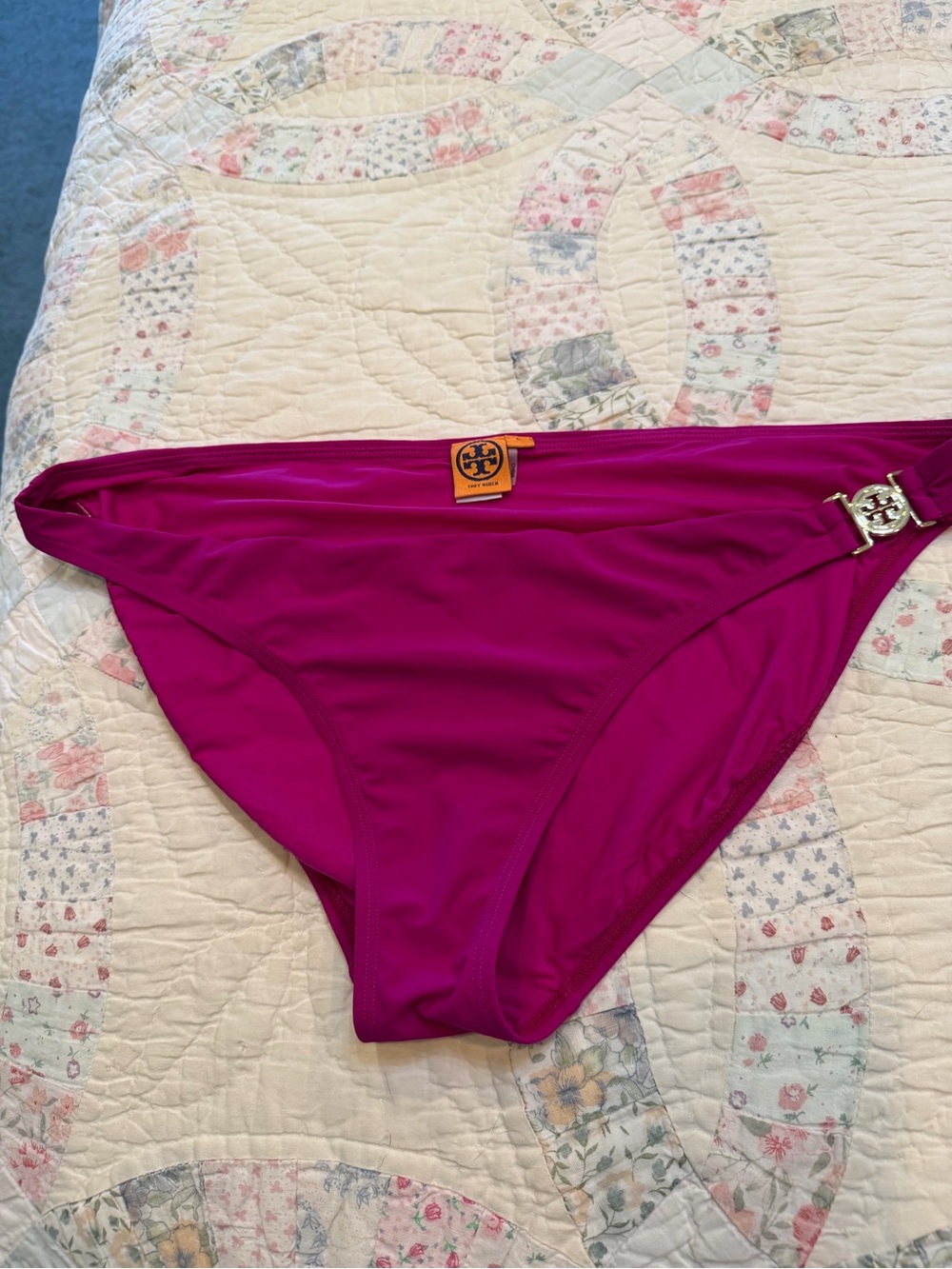 Tory Burch  Logo Bikini Bottom only L. Fushia